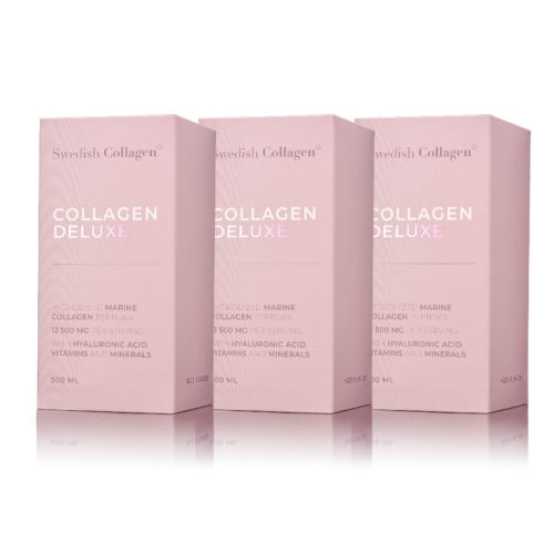 Swedish Collagen Deluxe 3 - dobozos csomag - Prémium folyékony halkollagén 3 x 500 ml