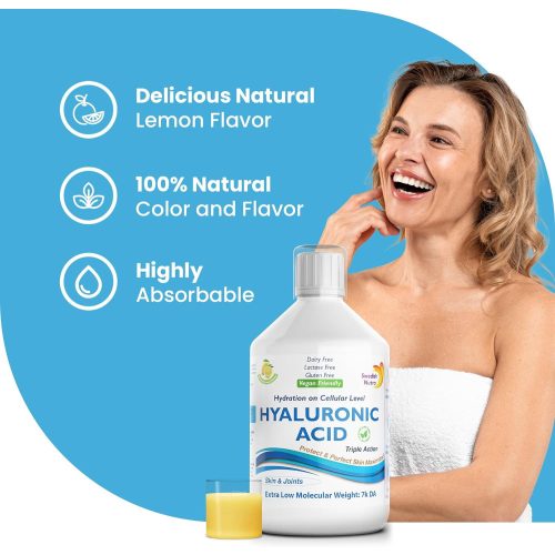Swedish Nutra szuperkoncentrált folyékony HIALURONSAV 100 mg/adag, 500 ml