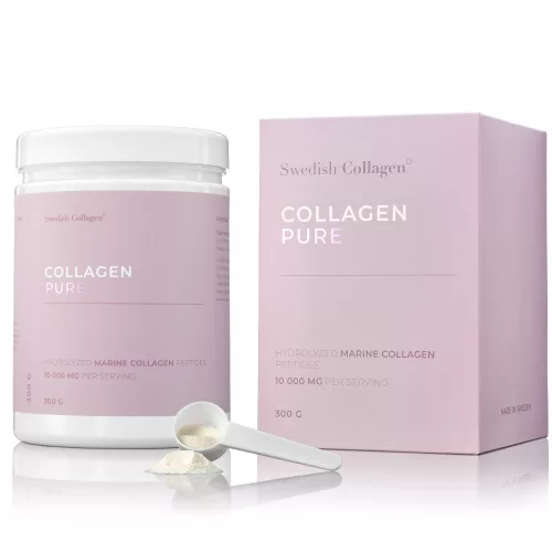 Swedish Collagen Pure  -  Hidrolizált, tiszta tengeri kollagén por,  300 g
