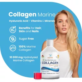   Swedish Nutra Collagen Marine Fish 10 000 - Folyékony kollagén halból 10.000 mg  -  3 db-os csomag - 3x500 ml, cukormentes