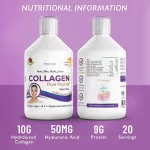 Swedish Nutra Collagen Pure Peptide 10 000 - Folyékony kollagén szarvasmarhából 10.000 mg - 3 db-os csomag, 3x500 ml, cukormentes